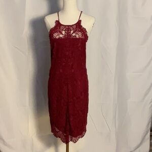 Intimately Free People She's Got It lace top slip dress Size M
